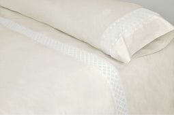 Dekbedovertrek set Pierre Cardin ELISA Beige Ivoor Bed van 135 2 Onderdelen