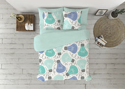 Dekbedovertrek set Pierre Cardin Ideas Multicolour Marineblauw Bed van 90 3 Onderdelen