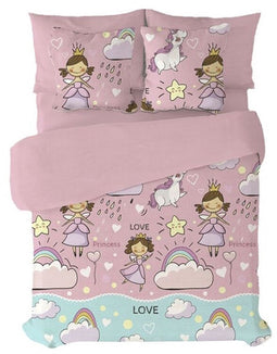 Dekbedovertrek set Pierre Cardin Morgana Roze Bed van 90 3 Onderdelen