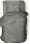 Dekbedovertrek Velvet Uni - Army Green - Dekbedovertrek 140x200/220 - 1 Persoons - Met Kussensloop 60x70 - Velours Dekbedovertrek