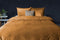 Dekbedovertrek Velvet Uni - Cognac Brown - Dekbedovertrek 140x200/220 - 1 Persoons - Met Kussensloop 60x70 - Velours Dekbedovertrek