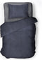 Dekbedovertrek Velvet Uni - Navy Blue - Dekbedovertrek 200x200/220 - 2 Persoons - Met 2 Kussenslopen 60x70 - Velours Dekbedovertrek