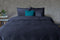 Dekbedovertrek Velvet Uni - Navy Blue - Dekbedovertrek 240x200/220 - Lits Jumeaux - Met 2 Kussenslopen 60x70 - Velours Dekbedovertrek