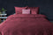 Dekbedovertrek Velvet Uni - Spicy Red - Dekbedovertrek 140x200/220 - 1 Persoons - Met Kussensloop 60x70 - Velours Dekbedovertrek