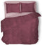 Dekbedovertrek Velvet Uni - Spicy Red - Dekbedovertrek 140x200/220 - 1 Persoons - Met Kussensloop 60x70 - Velours Dekbedovertrek