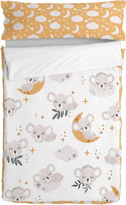 Dekbedovertrek zonder vulling HappyFriday Moshi Moshi Baby koala Multicolour 90 x 200 cm