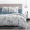 Dekbedovertrekset 220x240 cm HOME LINGE PASSION POMPADOUR: Dekbedovertrek + 2 kussenslopen - 100% Katoen 57 Draden - Wit/blauw