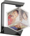 Deknudt Frames draaibare fotokubus S58RF4 - zwart/transparant - 6x6 cm