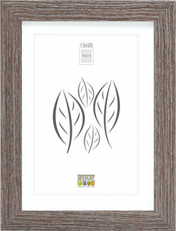 Deknudt Frames fotolijst - grijs met passe-partout - 10x15 / 15x20 cm
