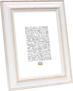 Deknudt Frames fotolijst S221H1 - wit met naturel accent - 10x15 cm