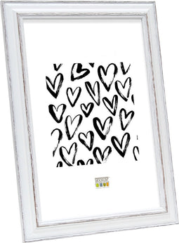 Deknudt Frames fotolijst S221H3 - wit met bruin accent - 13x18 cm