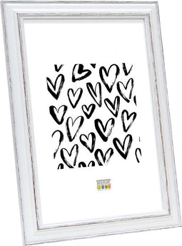 Deknudt Frames fotolijst S221H3 - wit met bruin accent - 15x20 cm