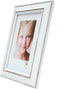 Deknudt Frames fotolijst S221H3 - wit met bruin accent - 21x29,7cm