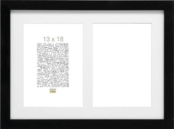 Deknudt Frames fotolijst S66KA2 - zwart - 2 foto's 13x18 cm