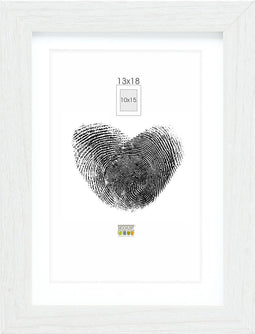Deknudt Frames fotolijst - wit met passe-partout - 10x15 / 13x18 cm