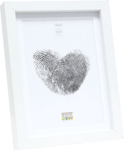 Deknudt Frames fotolijst - wit met passe-partout - 13x18 cm / 15x20 cm