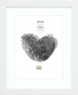 Deknudt Frames fotolijst - wit met passe-partout - 15x20 / 20x25 cm