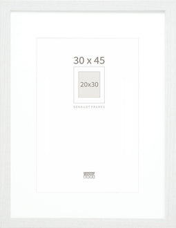 Deknudt Frames fotolijst - wit met passe-partout - 20x30 / 30x45 cm