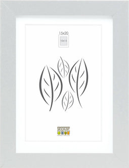 Deknudt Frames fotolijst - zilver met passe-partout - 10x15 / 15x20 cm