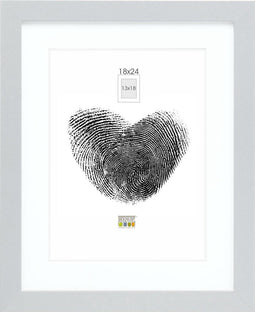 Deknudt Frames fotolijst - zilver met passe-partout - 13x18 / 18x24 cm