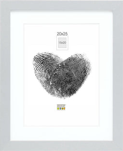 Deknudt Frames fotolijst - zilver met passe-partout - 15x20 / 20x25 cm