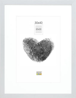 Deknudt Frames fotolijst - zilver met passe-partout - 20x30 / 30x40 cm