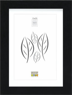 Deknudt Frames fotolijst - zwart met passe-partout - 10x15 / 15x20 cm