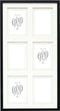 Deknudt Frames multifotolijst - zwart - passe-partout - 6 foto's 10x15