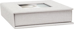 Deknudt Frames USB-opbergdoos S66DJ7 - grijs linnen look - foto 8x8 cm