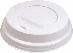 Deksel depa ¢80mm met drinkgat wit 100st.