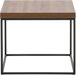 DELANO - Bijzettafel - Donkere houtkleur - MDF