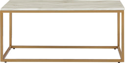 DELANO - Salontafel - Beige/Goud - MDF