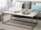DELANO - Salontafel - Beige/Goud - MDF