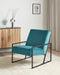 DELARY - Fauteuil - Groen/Blauw - Fluweel