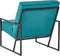 DELARY - Fauteuil - Groen/Blauw - Fluweel