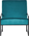 DELARY - Fauteuil - Groen/Blauw - Fluweel