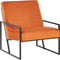 DELARY - Fauteuil - Oranje - Fluweel