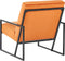 DELARY - Fauteuil - Oranje - Fluweel