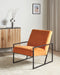 DELARY - Fauteuil - Oranje - Fluweel