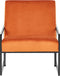 DELARY - Fauteuil - Oranje - Fluweel