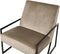 DELARY - Fauteuil - Taupe - Fluweel
