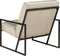 DELARY - Fauteuil - Taupe - Fluweel