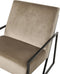 DELARY - Fauteuil - Taupe - Fluweel