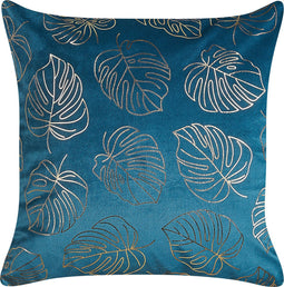 DELICIOSA - Sierkussen set van 2 - Blauw - 45 x 45 cm - Fluweel