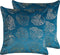 DELICIOSA - Sierkussen set van 2 - Blauw - 45 x 45 cm - Fluweel