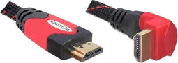 Delock - 1.4 High Speed HDMI kabel - eenzijdig haaks - 2 m - Zwart/Rood