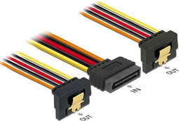 DeLOCK 60145 SATA-kabel 0,15 m SATA 15-pin Zwart, Oranje, Rood, Geel