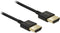 Delock 84775 HDMI-kabel HDMI Aansluitkabel HDMI-A-stekker, HDMI-A-stekker 4.50 m Zwart 4K UHD, Vergulde steekcontacten