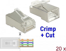DeLOCK 86454 kabel-connector RJ-45 Transparant