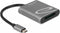 DeLOCK 91741 geheugenkaartlezer USB 3.2 Gen 1 (3.1 Gen 1) Type-C Zwart, Grijs